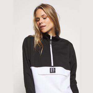 NWT DKNY Sport Tri-Block Color Half Zip Jacket